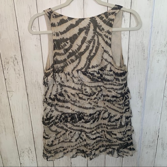 DVF Silk Ruffle Sleeveless Top Size 2 - Picture 2 of 4